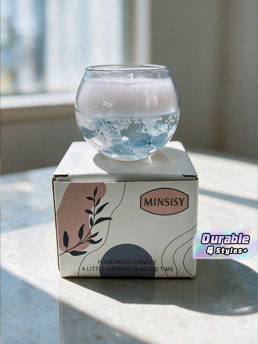 1box Preserved Dried Flower Scented Candle High Aesthetic Decorative Ornament Creative Gift For Wedding Favors Birthday Present Home Bedroom Indoor Romantic Fragrance Decor Accessory