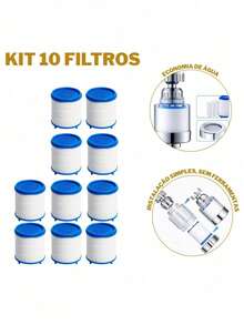 10/20/30 Paket Pengganti Kartrid Filter Air Keran Wastafel, Filter Air Wastafel, Filter Air Keran, Untuk Filter Air Keran Dapur - Menghilangkan Klorin, Fluorida, Logam Berat, dan Air Sadah untuk Rumah, Dapur & Kamar Mandi - MultiWarna - View 13