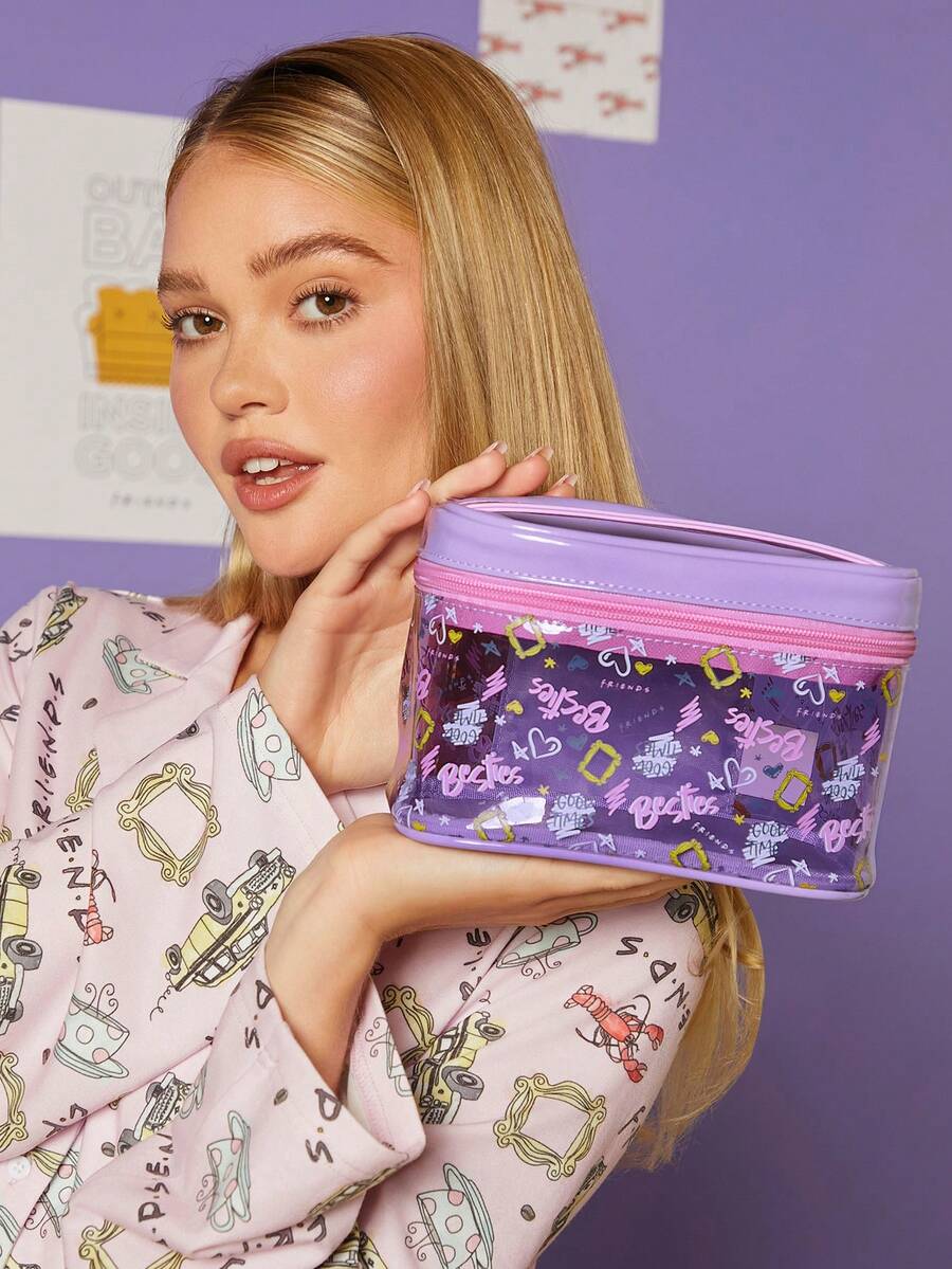 FRIENDS X SHEIN 紫色透明化妝包 - 淡紫色 - 查看 1