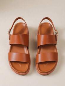 HighSole New Summer Fashion Versatile Women Flat Sandals - Brown - View 7