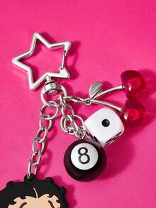 Betty Boop x SHEIN Three-Dimensional Creative Bag Hanger, Keychain, Gift - Multicolor - View 6