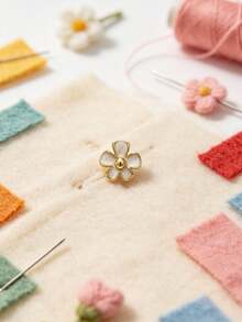 Pack 10 Pcs High‑End Irregular Flower Shaped Metal Buttons Decorative Fasteners For Mink Coats Suits Blazers Outerwear Versatile Floral Clothing Sewing Accessories - 10pcs - View 8