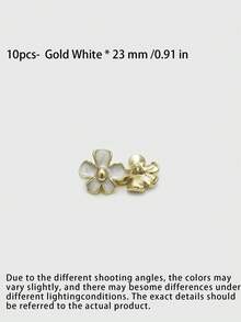 Pack 10 Pcs High‑End Irregular Flower Shaped Metal Buttons Decorative Fasteners For Mink Coats Suits Blazers Outerwear Versatile Floral Clothing Sewing Accessories - 10pcs - View 5