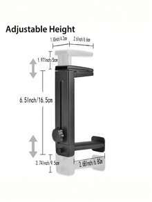 1 cái giá đỡ tai nghe 2 trong 1 kẹp xoay điều chỉnh được độ cao, chịu lực tốt, có khe quản lý dây cáp, đế chống trượt, tiết kiệm diện tích bàn làm việc, phù hợp với hầu hết các loại tai nghe cho chơi game, tại nhà, văn phòng, studio, streamer, gamer, trạm làm việc - màu đen - Xem 7