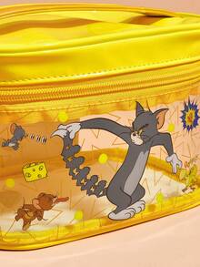 TOM & JERRY X SHEIN 黃色透明化妝包 - 黃色 - 查看 7