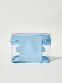 HELLO KITTY AND FRIENDS | SHEIN Cartoon Pattern Printed Translucent Portable Cosmetic Bag - Baby Blue - View 8
