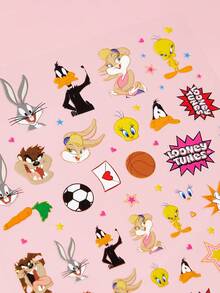 LOONEY TUNES X SHEIN 可愛美甲貼紙，多用途水貼紙，適用於美甲、水瓶、文具與筆記本 DIY - 彩色 - 查看 4