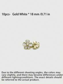 Pack 10 Pcs High‑End Irregular Flower Shaped Metal Buttons Decorative Fasteners For Mink Coats Suits Blazers Outerwear Versatile Floral Clothing Sewing Accessories - 10pcs - View 10