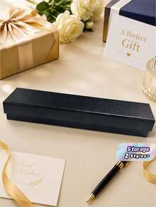 6PCS/12PCS Plain Gift Box, Simple Black Rectangle Shaped Gift Wrapping Box For Party, Classic Style Packaging Box For Jewelry As Festival Gift, Mini Bracelet Boxes For Jewelry Tiny Wrap Boxes Small Cardboard Boxes For Favor Ornaments Earring - black - View 1
