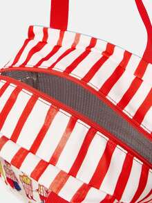 HARRY POTTER X SHEIN Striped & Cartoon Thermal Lunch Bag, Portable For Outdoor, Protect Delicious Meals, Practical & Fashionable, Suitable For Back To School & Vacation - Red - View 5