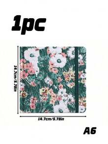 1pc Square Fabric Cover Blank Sketchbook, Thick Paper Drawing Book, Portable Art Notebook For Students, High-Quality Cute Stationery Gift, Colors: Green/Red/Gold - multicolor - View 14
