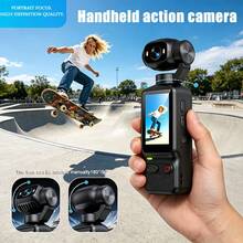 Teckwe Kamera Saku Perekam Video HD 4K - Baterai 1800mAh, Layar 1,9 Inci yang Dapat Diputar 180°, Webcam, Port Pengisian Daya USB-C, Kartu Memori 32G, Kamera Kompak Audio-Video Mini, Kamera Olahraga Luar Ruangan, Cocok untuk Olahraga Luar Ruangan, Bersepeda, Perjalanan, dan Adegan Lainnya - View 8