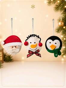 Christmas Ornaments, Santa Snowman Penguin Doll Hanging Pendants, Xmas Tree Decorations - multicolor - View 8