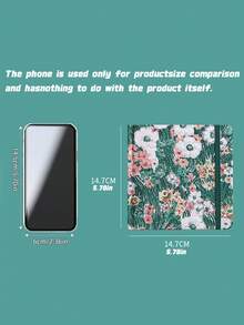 1pc Square Fabric Cover Blank Sketchbook, Thick Paper Drawing Book, Portable Art Notebook For Students, High-Quality Cute Stationery Gift, Colors: Green/Red/Gold - multicolor - View 4