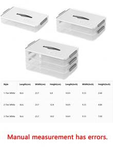 Transparent Storage Box, A4 Document Organizer For Important Papers & Certificates, Clear Container For Desk, Home & Dorm, Toy Storage Case - Multicolor - View 3