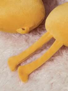 ADVENTURE TIME X SHEIN Bantal Leher Perjalanan Motif Kartun Bordir, Hadiah, Liburan - Kuning - View 3