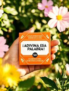 MINKOJA This Word - A Popular Mini Card Game From Spain That Includes 50 Cards, Perfect For Social Gatherings With Friends And Family, As Well As For Holiday Gifts. Party Games - Orange - View 4