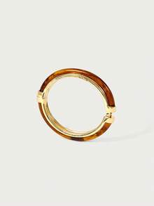 Glisma Gelang Fashion Wanita Emas Baru dari Resin Cokelat Perhiasan - Yellow Gold - View 6
