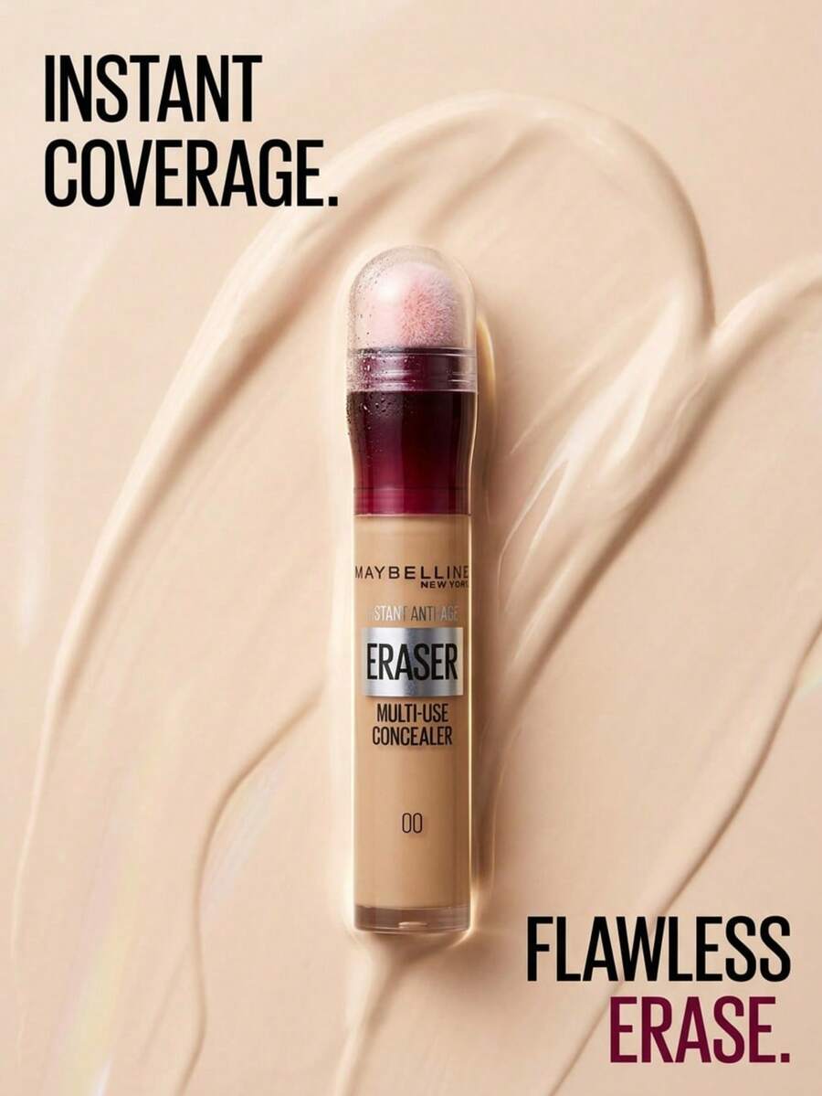 Maybelline Instant Anti Age Eraser Multi-Use Concealer 00 Ivory 6.8 Ml – Concealer, Anti-Aging, For Women With Dark Circles, Ivory, Goji Berry Extract, Suitable For Daily Makeup Routine - 00 Ivory - View 1
