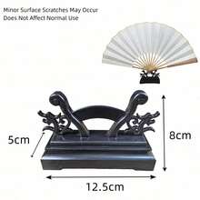 Haus Hana Chinese Style Bamboo Folding Fan Display Stand, Classical Fan Holder & Tabletop Support Rack For Hand Fans, Decorative Fans, Tea Room, Living Room, Office Desk, Shelf, Wedding, Cultural Display, Holiday & Housewarming Gift - multicolor - View 13
