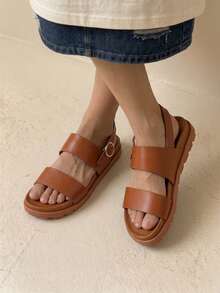 HighSole New Summer Fashion Versatile Women Flat Sandals - Brown - View 5