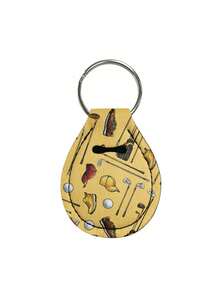 1PC Fabric Water Drop Golf Print Keychain Organizer Protective Case Portable Pendant Backpack Decoration Sports Gift Lightweight Durable Scratchproof Shockproof Car Home Outdoor - Multicolor - View 7