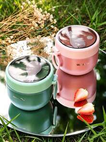 600ml Soup Cup, Breakfast Bowl, Portable Soup & Milk Container, Fresh-Keeping Bowl For Students & Office Workers, Mini Lunch Box - Multicolor - View 4