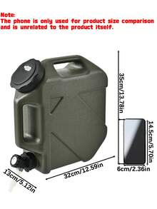 1pc Portable Outdoor Water Container With Tap, Large‑Capacity Water Storage Jug For Camping Car Travel - Multicolor - View 3