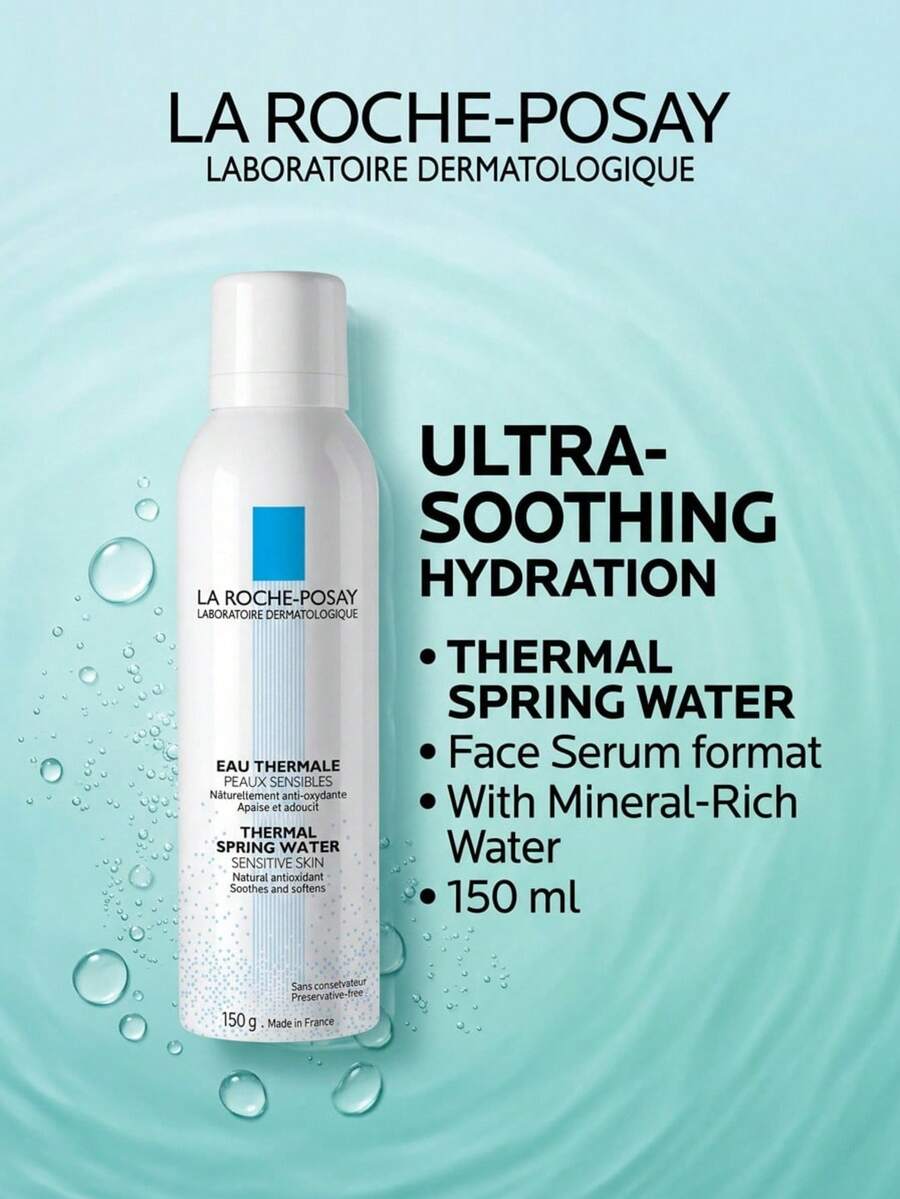 La Roche-Posay Thermal Spring Water 150 Ml – Facial Spray, Soothing, For Sensitive Skin, Fragrance-Free, Mineral-Rich Water, Suitable For After Sun Relief - Clear - View 1