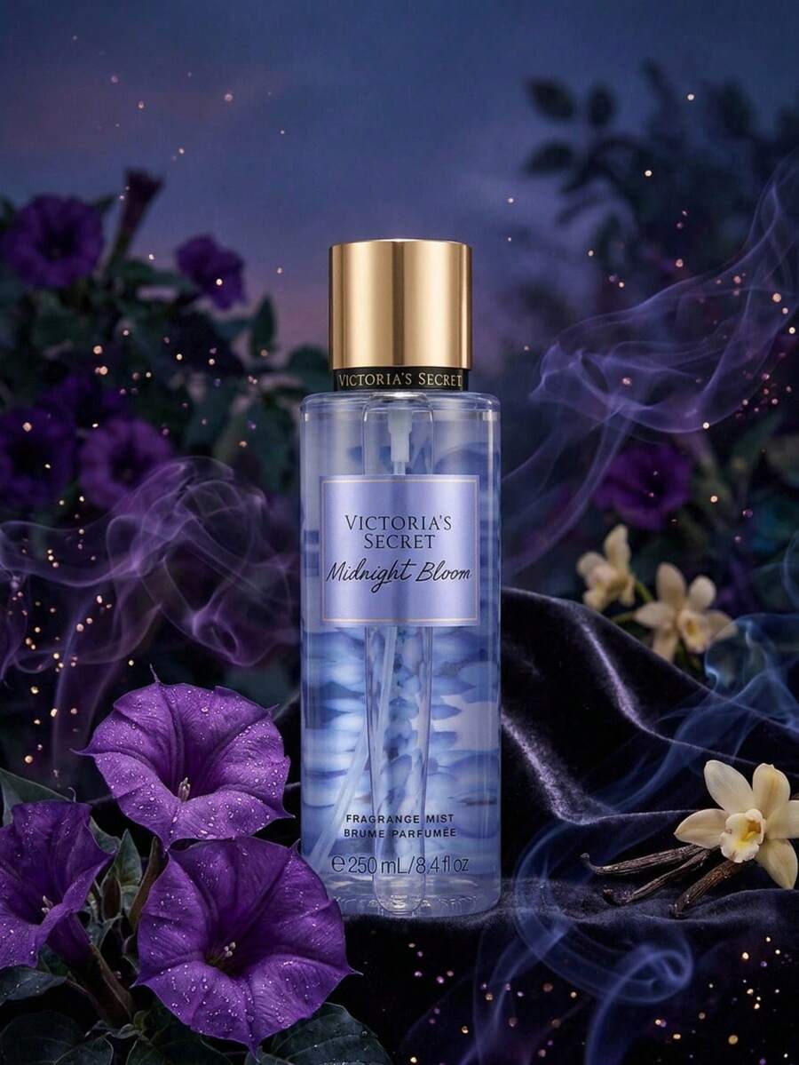Victoria's Secret Midnight Bloom Body Mist 250 Ml – Body Mist, Refreshing, For Women, Moonflower, Purple, Suitable For Daily Wear - Midnight Bloom - View 1