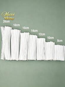Muroi Mono DIY手工蠟燭芯套組，10cm 15cm 20cm 預浸蠟燭芯附金屬底座，適用香氛蠟燭手工藝 - 蠟燭芯 - 查看 3