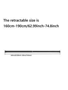 Round Tube Clothes Hanging Rod, Closet Fixed Flange Base, Wardrobe Bracket, Stainless Steel Curtain Rod, Towel Rack Accessories - Black - View 6
