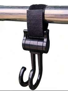 1/2/3 Optional 360-Degree Rotating Stroller Hook, Stroller External Hook, Multi-Function Hook, Crib Hook - Black - View 18