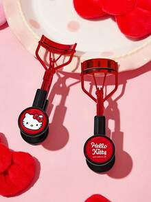 HELLO KITTY AND FRIENDS | SHEIN 紅黑深色小丑印花金屬睫毛夾，彈性框架配矽膠墊，打造自然捲翹睫毛，便攜式美妝工具，適合日常化妝與補妝 - 彩色 - 查看 1