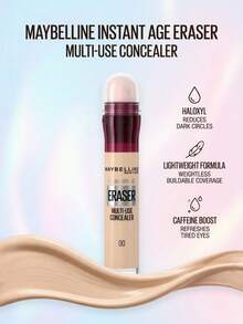 Maybelline Instant Anti Age Eraser Multi-Use Concealer 00 Ivory 6.8 Ml – Concealer, Anti-Aging, For Women With Dark Circles, Ivory, Goji Berry Extract, Suitable For Daily Makeup Routine - 00 Ivory - View 2