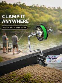 Portable Fishing Line Spooler, Adjustable Spooling Station For Spinning And Baitcasting Reels, Fits Multiple Spool Sizes, Anti‑Tangle Essential Fishing Gear - Multicolor - View 1