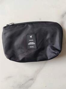 Found Favorite Electronic Product Storage Bag, Travel Cable Storage Bag, Electronic Accessory Portable Bag, Waterproof Double-Layer Multifunctional Storage Bag, - Black - View 2