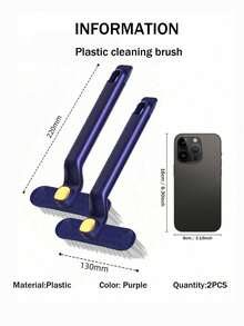 1/2pcs Household Multifunctional No Dead Angle Gap Brush Bathroom Toilet Floor Brush Kitchen Rotating Cleaning Brush - Multicolor - View 12