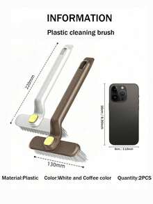 1/2pcs Household Multifunctional No Dead Angle Gap Brush Bathroom Toilet Floor Brush Kitchen Rotating Cleaning Brush - Multicolor - View 19