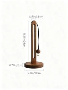 1 Piece Rosewood Tissue Paper Holder Tabletop Vertical Roll Rack Dispenser For Kitchen Bathroom Office Living Room Bedroom Dining Table Counter Shelf Home Decor Rustic Natural Wood Finish Space Saving Organizer Gift For Housewarming Holiday - Brown - View 6