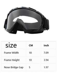 1pair Windproof Anti-Fog Snow Ski Goggles, Adjustable Strap Snowboard Goggles, Multi-Purpose Outdoor Glasses For Winter Sports Motorcycle Cycling Skiing - Multicolor - View 3