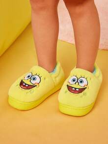 SpongeBob SquarePants | SHEIN 儿童家居拖鞋 - 黃色 - 查看 1