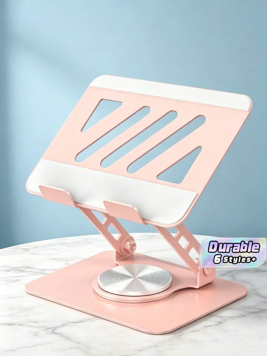 Macaron Color Metal Tablet Stand, 360 Rotate Fold Height Adjustable Desktop Holder, Universal Desk Bracket For IPad & Tablets, Wholesale Support - View 1