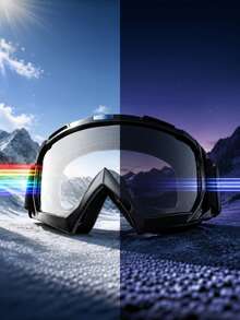 1pair Windproof Anti-Fog Snow Ski Goggles, Adjustable Strap Snowboard Goggles, Multi-Purpose Outdoor Glasses For Winter Sports Motorcycle Cycling Skiing - Multicolor - View 8