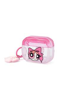 THE POWERPUFF GIRLS X SHEIN 卡通圖案防摔保護藍牙耳機保護套附吊飾，適用於 iPod - 彩色 - 查看 3