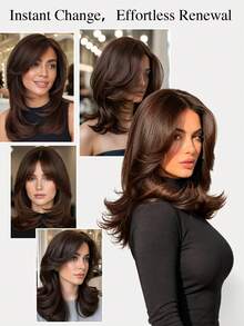 25CM Straight Hair Human Hair Toppers For Women 8X12CM Base Pixie Cut With Lace Clip In Hair Extensions Daily Use Easy To Wear Dark Brown - S2 - View 13