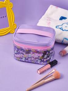 FRIENDS X SHEIN 紫色透明化妝包 - 淡紫色 - 查看 5