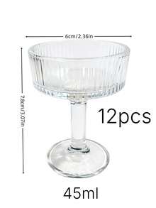10 Ounce (Approx. 283.5g) Ribbed Coupe Glass Unique Martini And Cocktail Glass Set, Suitable For Wine, Champagne, Parties, And Home Use - View 12