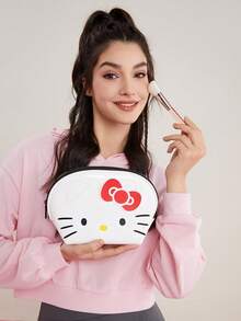 HELLO KITTY AND FRIENDS | SHEIN 1個可愛白色化妝包 - 白色 - 查看 5