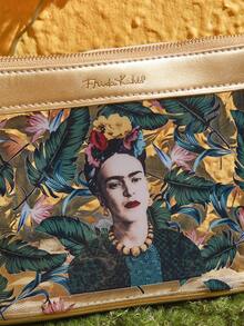 Frida Kahlo X SHEIN 人物圖案化妝包 - 彩色 - 查看 4